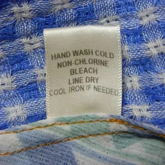 Aratta Silent Journey Size Small Midi Hi Low Dress Gingham Plaid Floral - Picture 8 of 8